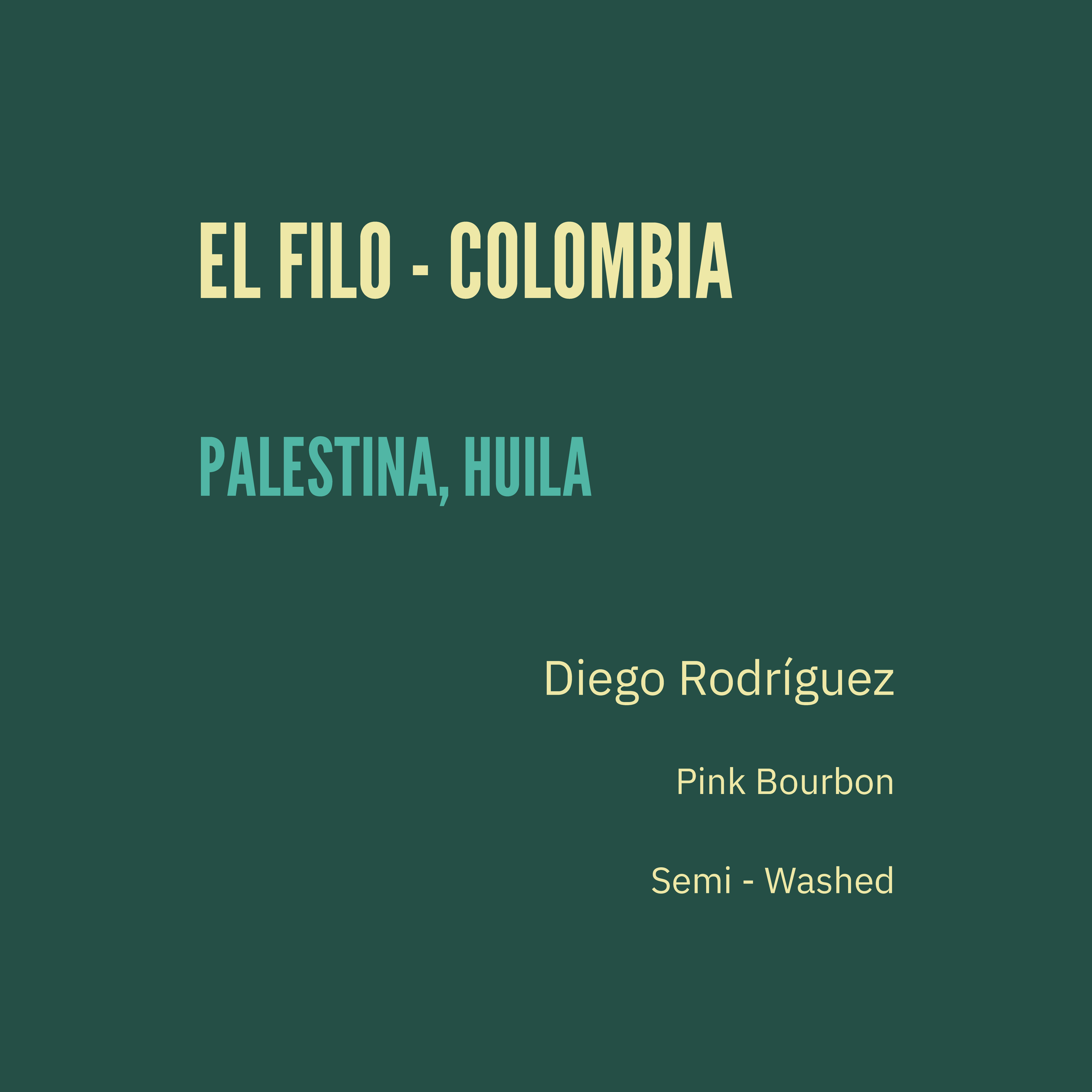 El Filo, Colombia - Pink Bourbon Semi-Washed